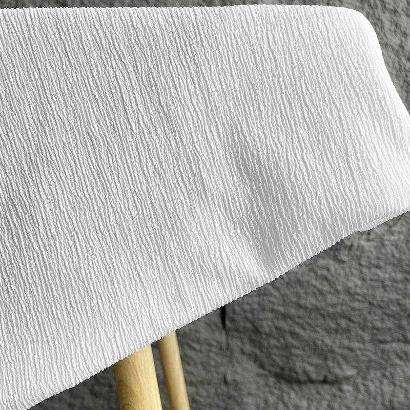 Imagem -03 - Tecido Jacquard Branco com Textura Escura Pano para Costura Faça Você Mesmo Apaprel Medidores de Tecido Vestuário Criativo Designer Atacado