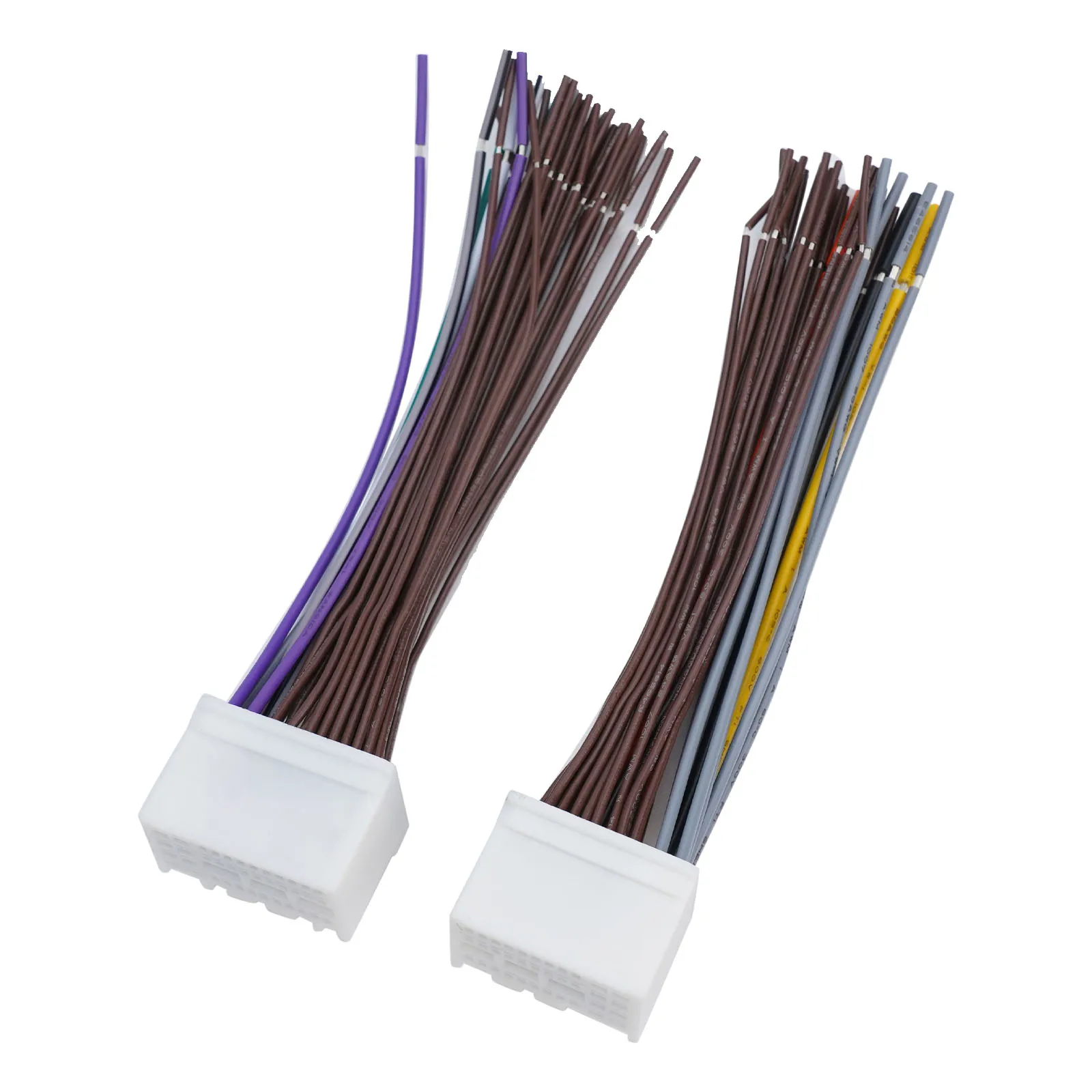 2pcs 35 Pin + 38 Pin Car Wire Harness Adapter Connector Into Radio For KIA for k2 K3 K4 2016~2017 For Hyundai 2pcs