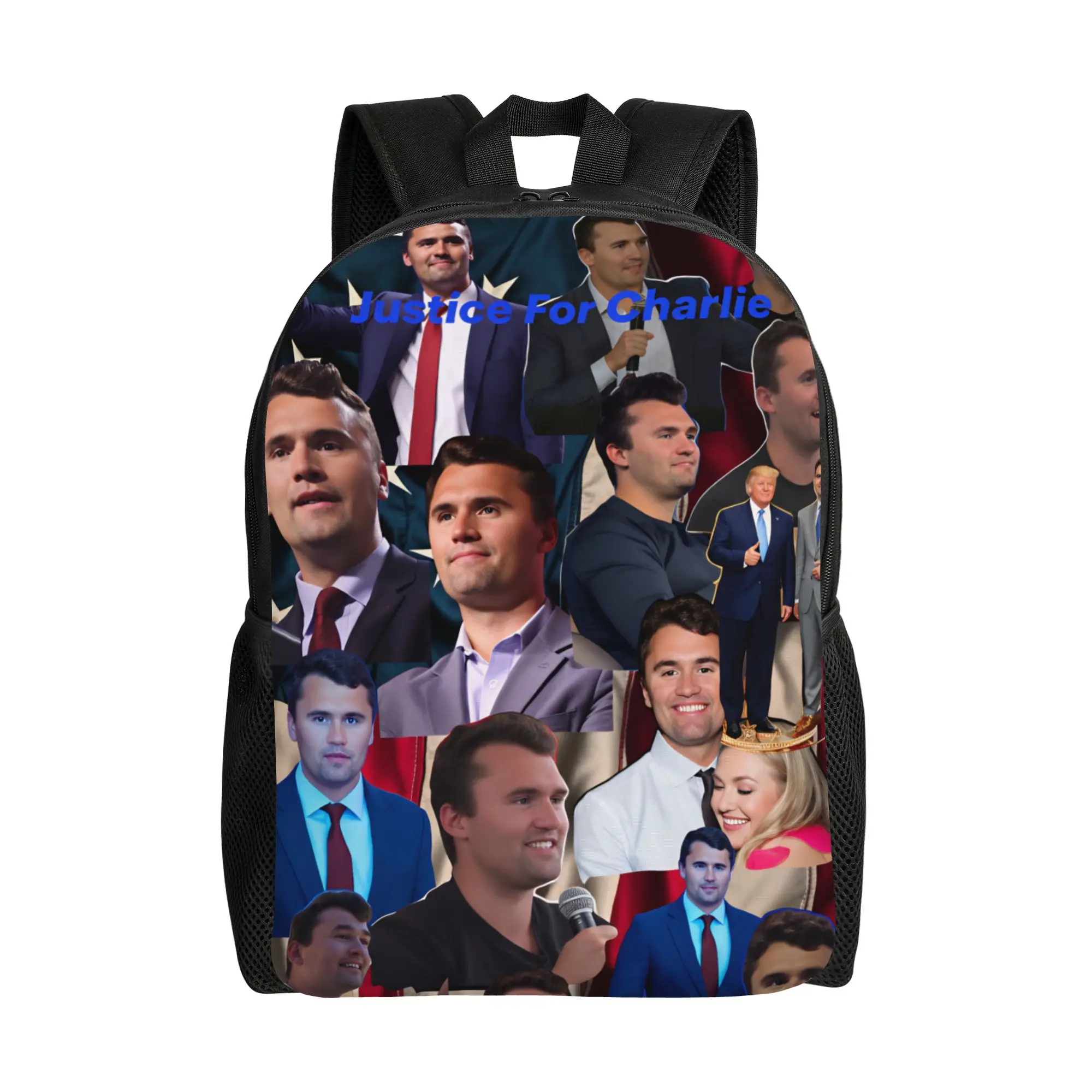 Rest in Peace Charlie Kirk Legends Backpack  Girl Polyester Travel Backpacks Print Style High School Bags Rucksack