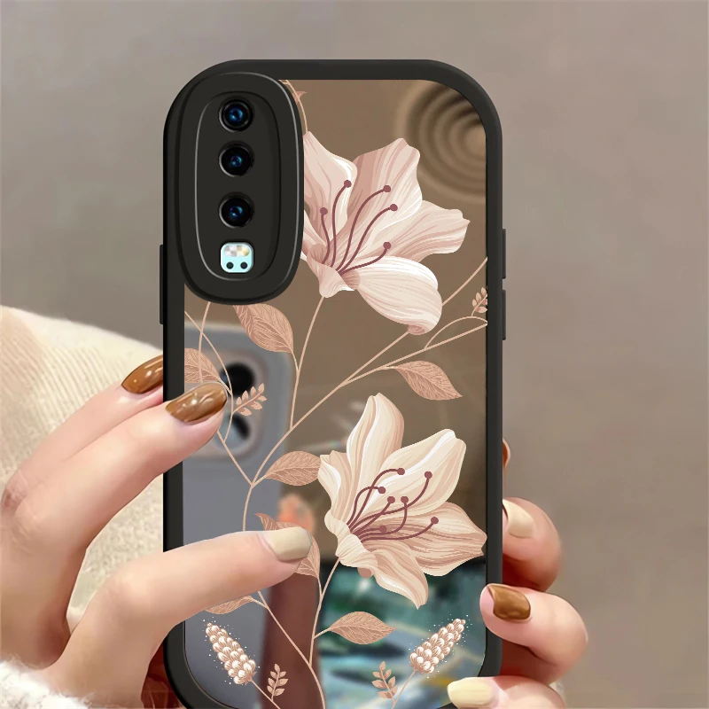 For Huawei P30 Lite Case Shockproof Soft Silicone Flower Print Phone Case For Huawei Mate 20 Pro P20 P20 P40 Lite Mirror Funda