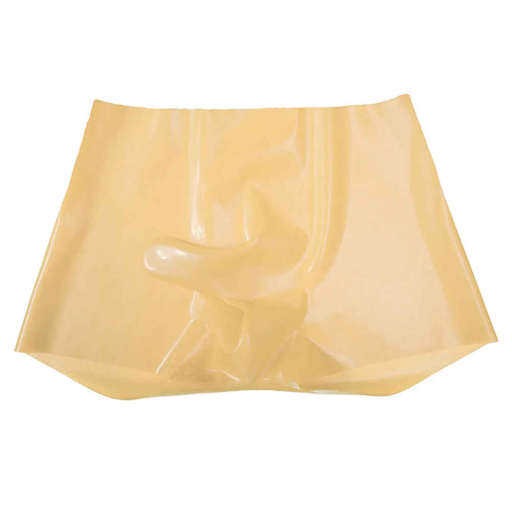 

1pc Mens Sexy Latex Underpants Seamless Elephant Trunk Boxer Briefs See-Through Erotic Rubber Tight Safety Panties