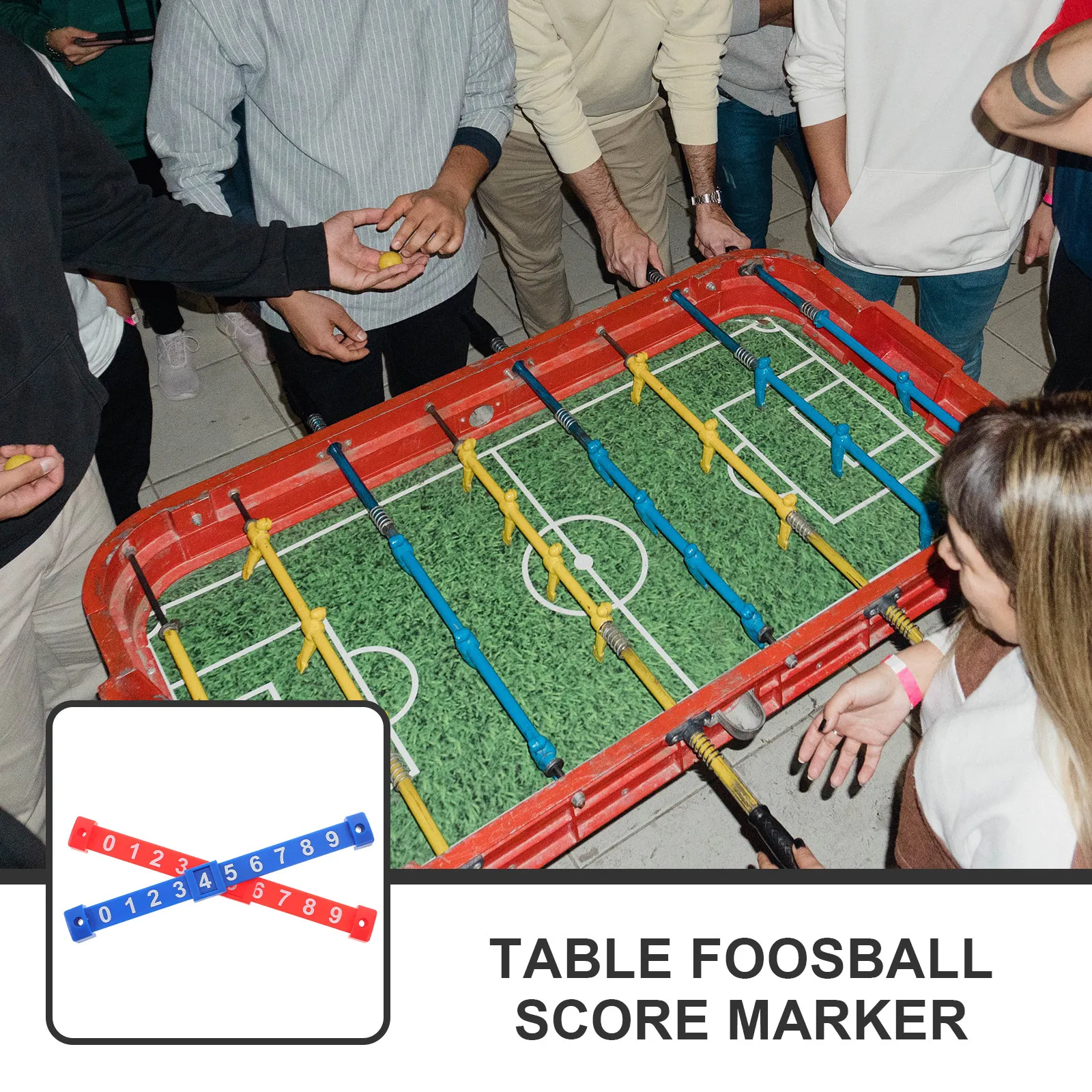 

Счетчик очков для настольного футбола, 2 шт., изысканное исполнение, яркий фон, легко читаемая шкала для подсчета очков в футболе.