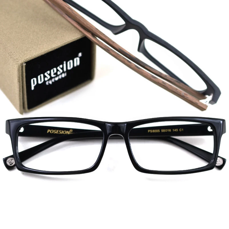 

HDCRAFTER Acetate Optical Prescription Eyeglasses Frame Men Square Myopia Reading Computer Glasses Frame Oculos De Grau