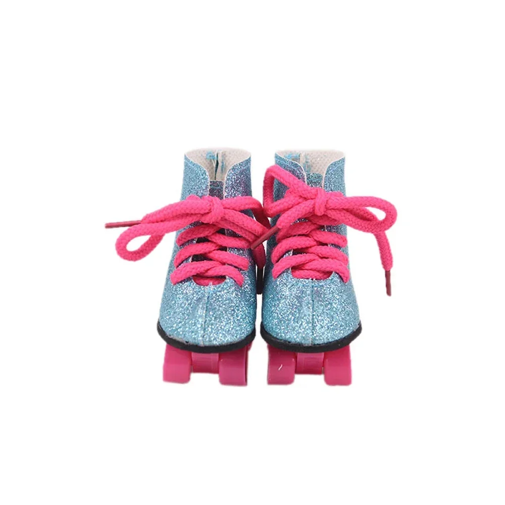 18 Inch American Girl Doll Accessories, Ice Skates, Doll Toys, Pulley Shoes, Strap Roller Skates