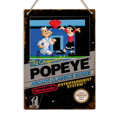 NES Metal Wall Sign Vintage Gaming Print Retro Arcade Gamer Gift