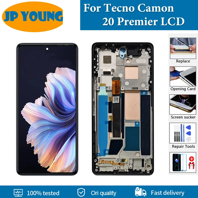 6.67''AMOLED For Tecno Camon 20 Premier CK9n LCD Display Touch Panel Digitizer For Infinix Tecno Camon 20 Premier 5G lcd Replace