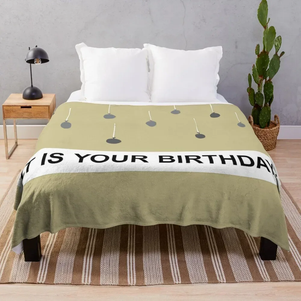 

The Office - It Is Your Birthday. Throw Blanket Cute Plaid wednesday Blankets