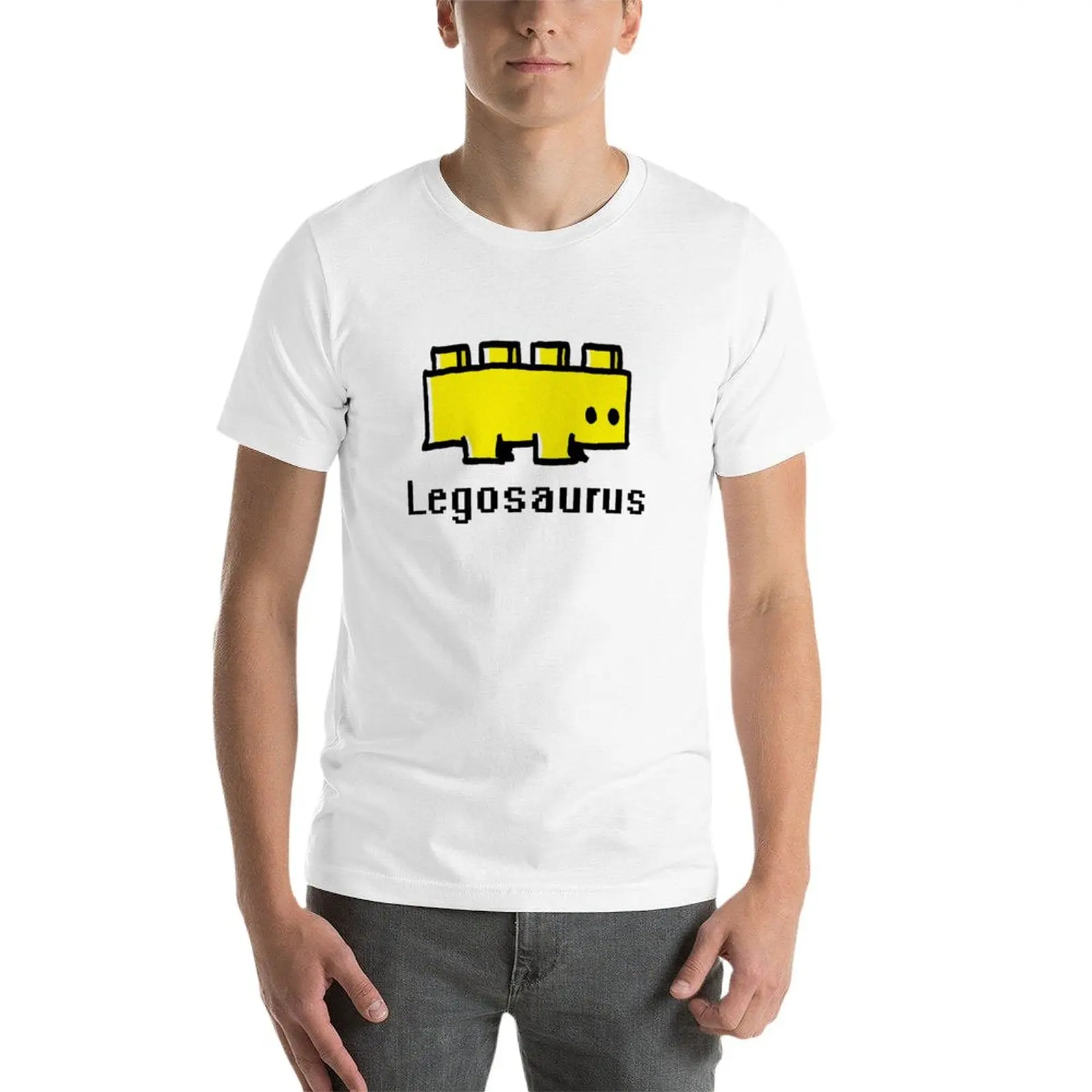 New Fear the legosaurus T-Shirt cute tops Short sleeve tee vintage clothes plain black t shirts men