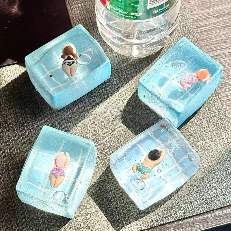 

1pc Swimming Pool Squeeze Toys Maltose Stress Relief Slow Rebound Fidget Toy Mochi Squishy Stress Reliever Toys Antistress
