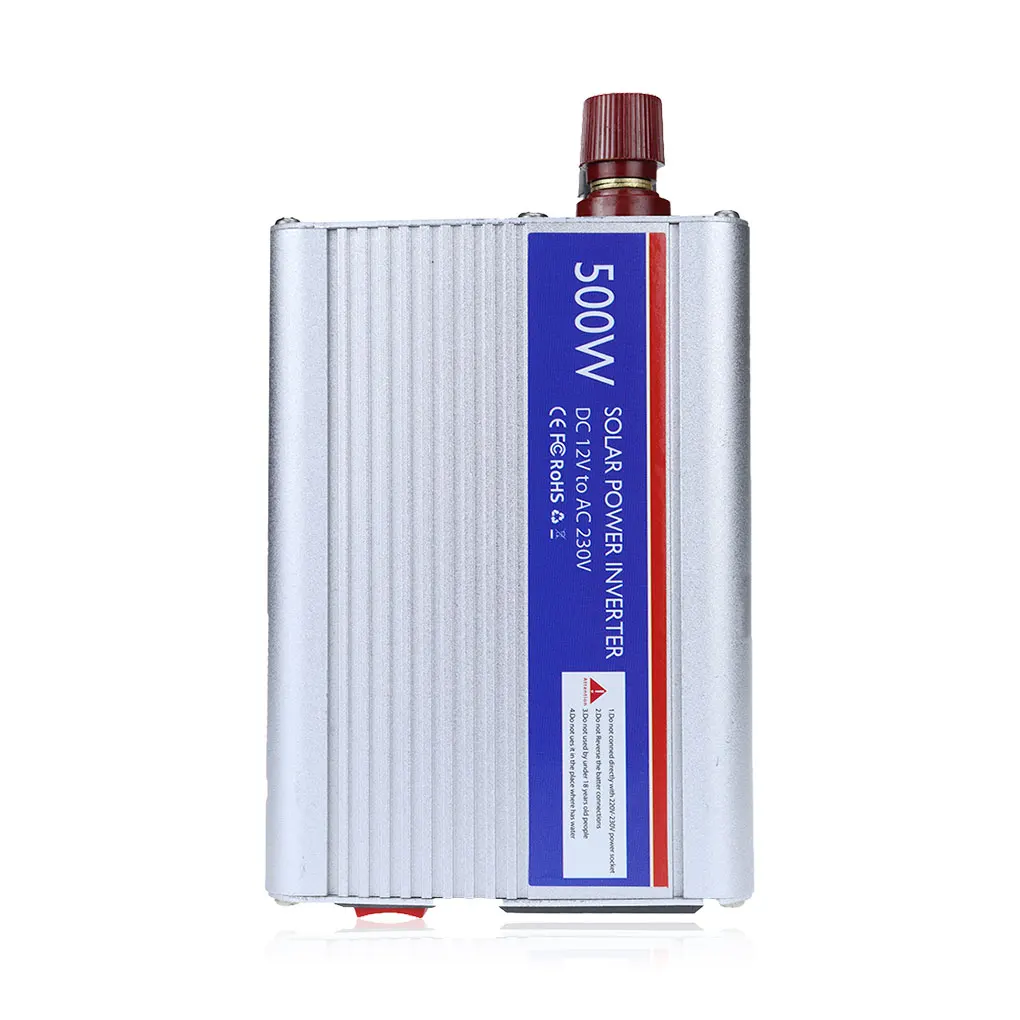 

500W Sine Wave Power Converter DC 12V to AC 230V Solar Built-in Fan Outdoor Camping Travelling Emergency Inverter