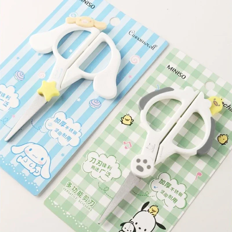 Sanrio Cinnamoroll Pochacco Scissors Kawaii Animation Student Paper Cutting Stationery Girls Office Supplies Utility Knife Gift