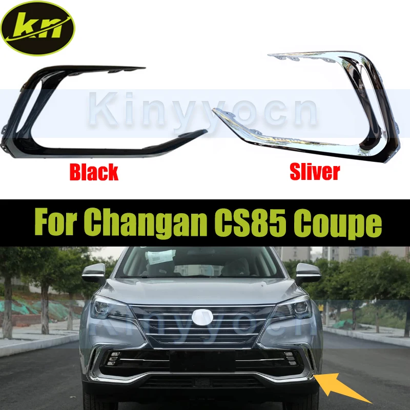 

Front Bumper Fog Lamp Bezel Cover Grille For Changan CS85 Coupe Decoration Strips Bezel Replacement