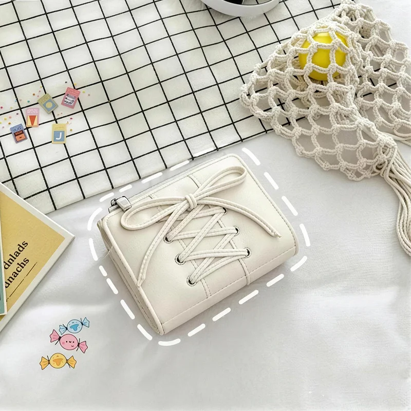 Tie Strap Bow Wallet, Fashion INS Large Capacity Women's Wallet, Korean Style Minimalist Sweet Wallet