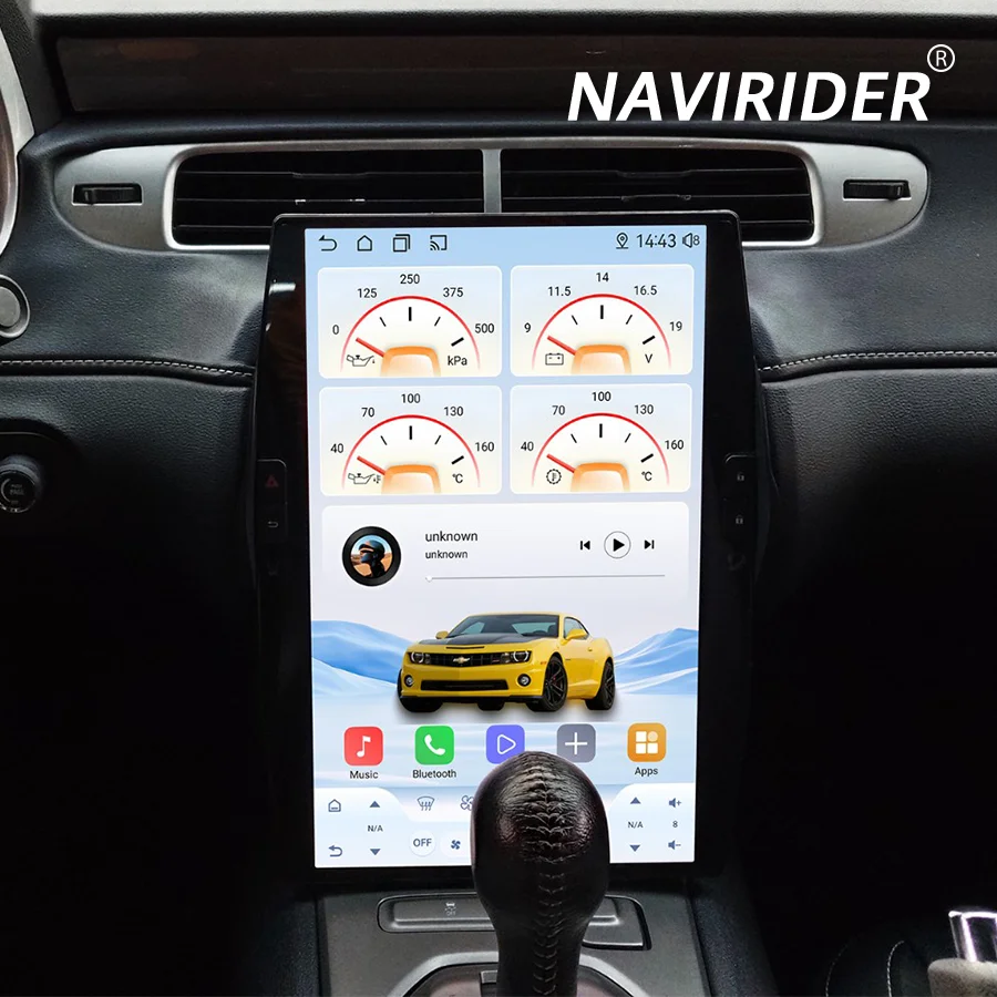 14.5 Inch Android Car Radio Head Unit DSP Carplay Android Auto 4G LTE WiFi GPS Multimedia Player For Chevrolet Camaro 2010-2015