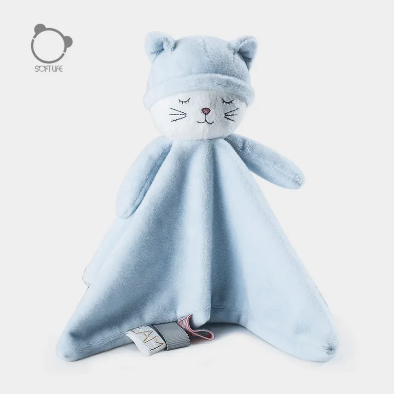 Baby Towel Pink Rabbit Comforting Towel Baby Sleeping Comforting Doll Sleeping Toy Towel