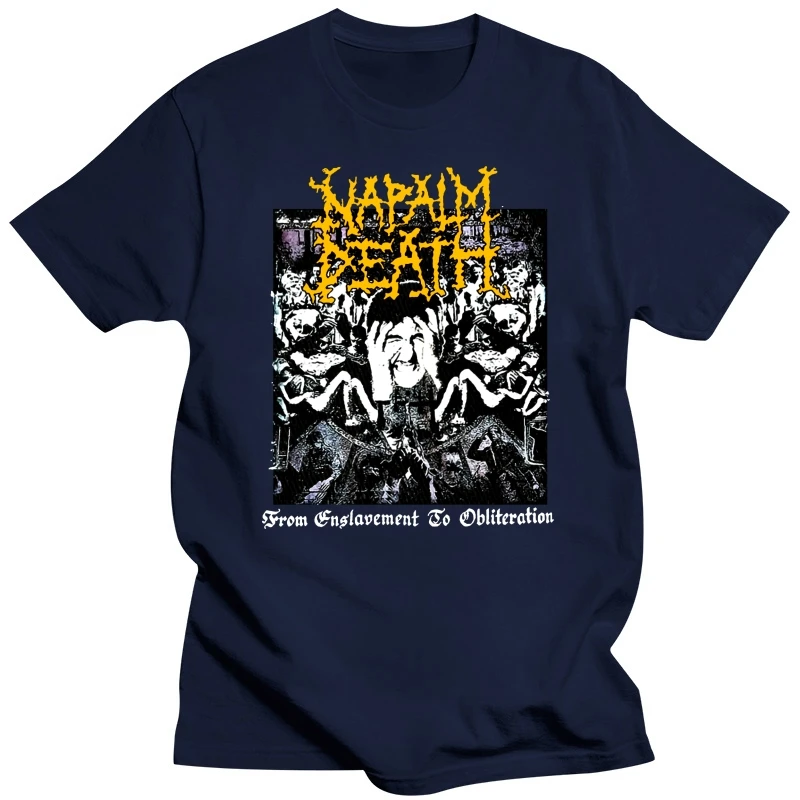 Napalm Death From Enslavement To Obliteration Vintage Print T Shirt New