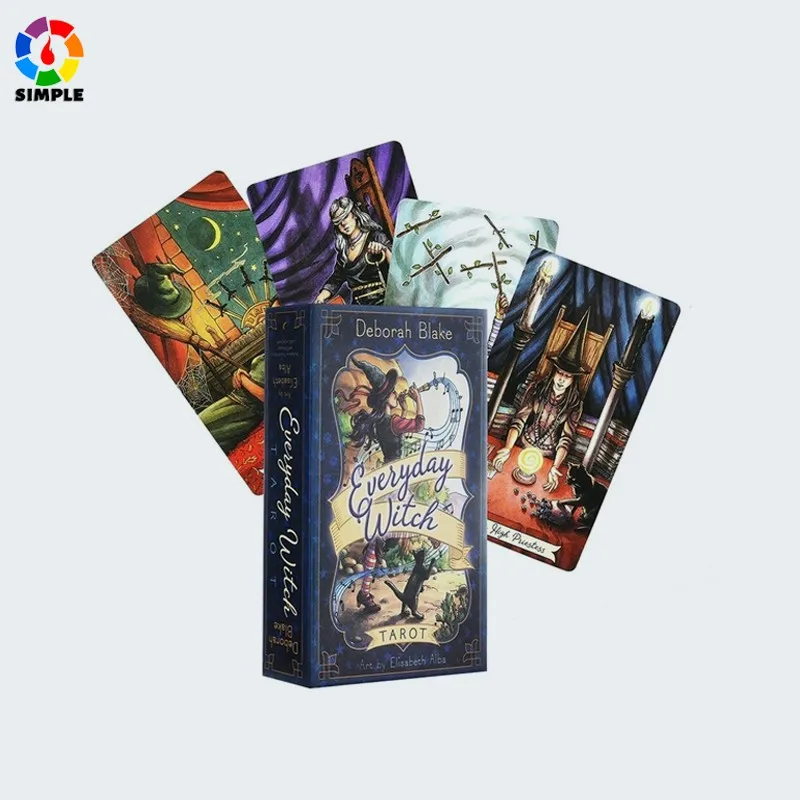 

78PCS Everyday Witch Tarot Cards Deck Fate Divination Table Games Playing Card Family Party Entertainment