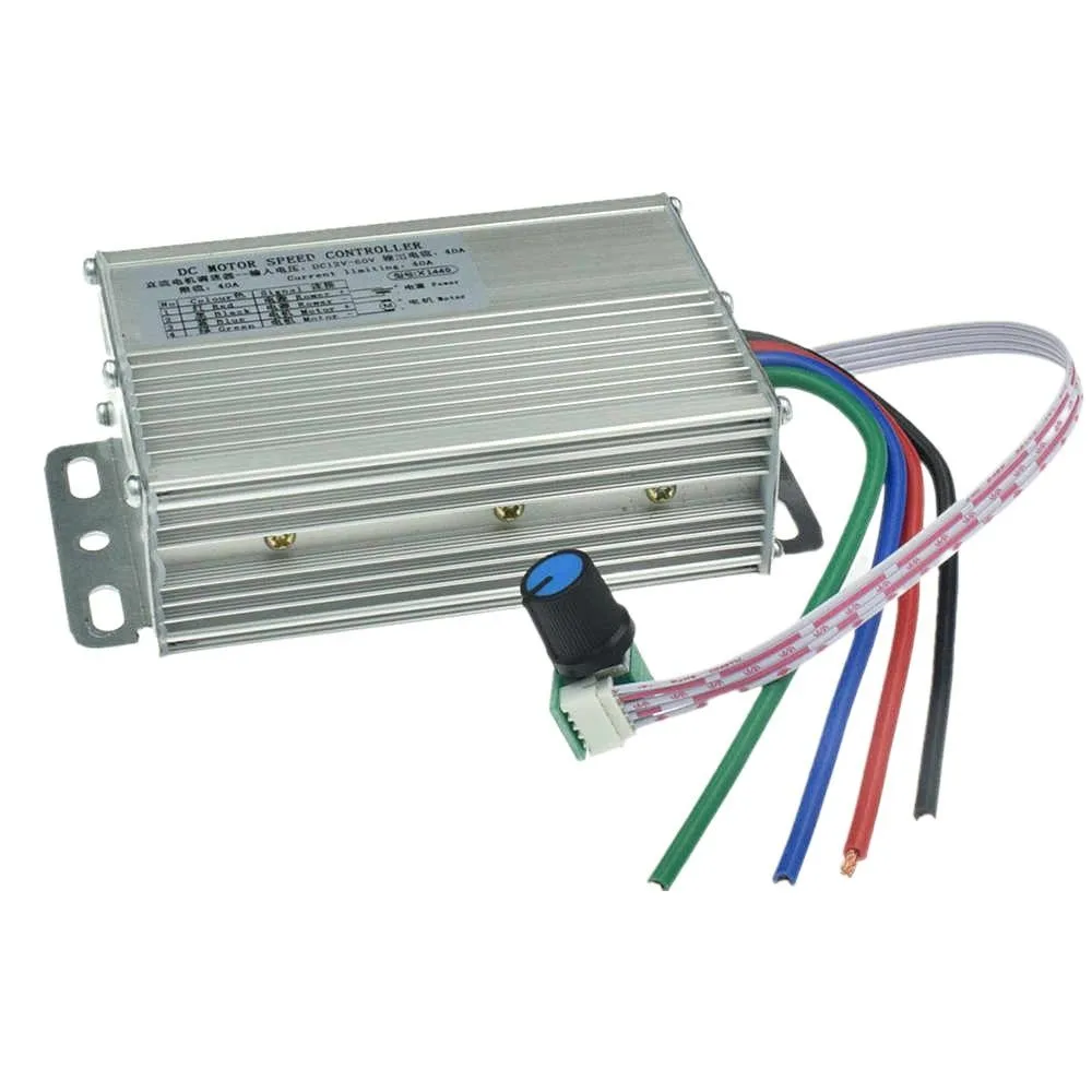 DC12-36V Motor Speed Controller 40A Speed Range PWM Motor Governor Brush Motor Regulating Controller with Potentiometer