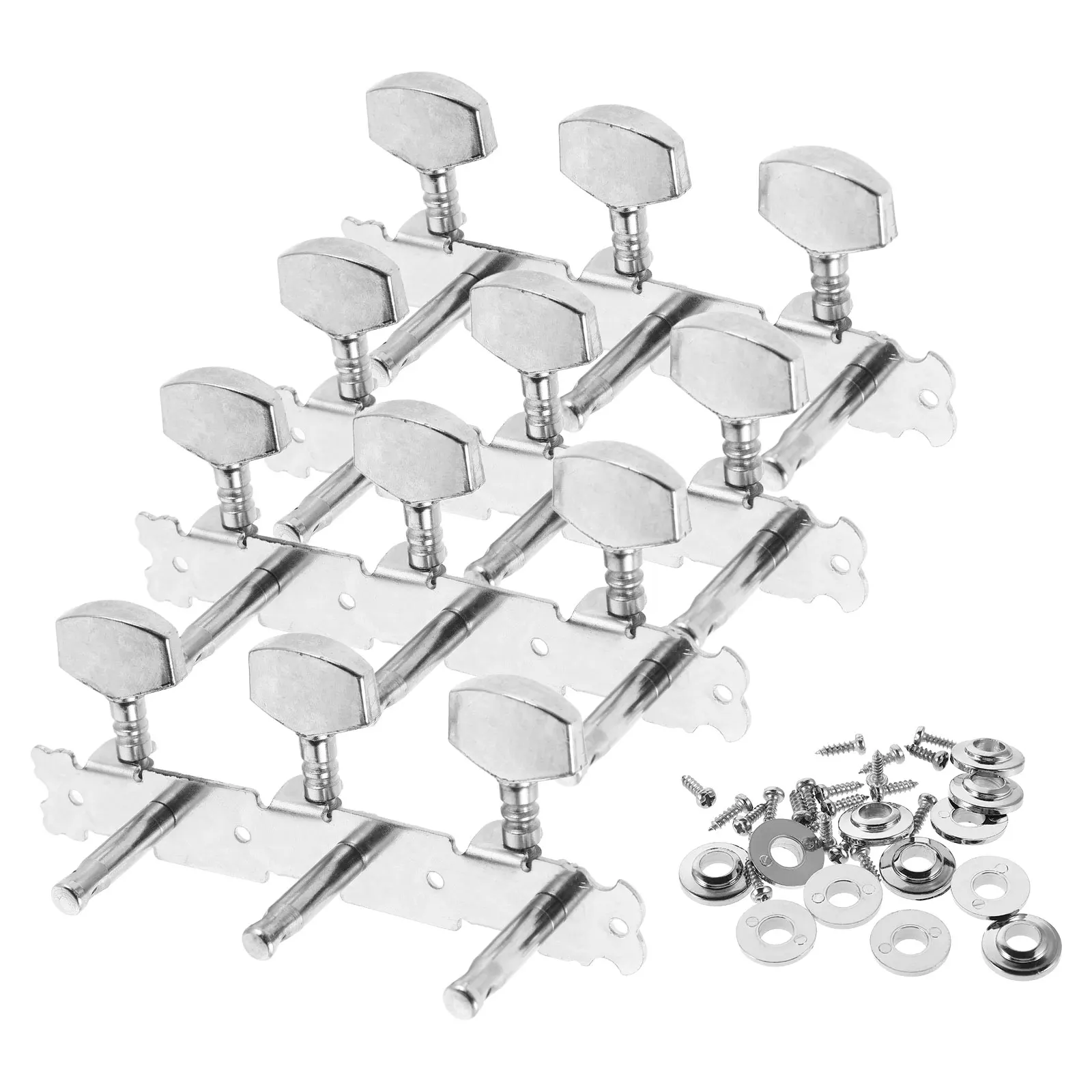2 Set Tuner Gitar Kenop Bass Bagian Akustik Pasak Penyetel Aksesori Kepala Mesin Listrik Ukulele