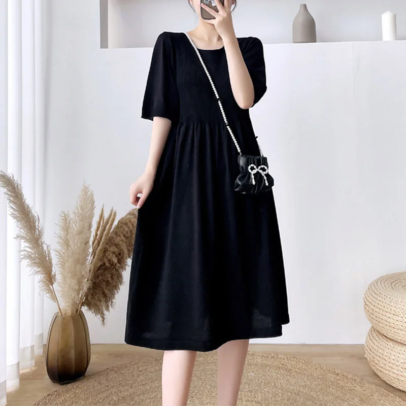 

Summer Korean Style Summer Maternity Knitted Skirt Pregnancy Dress Fashion Women's Clothing Maternity Wear Clothes Dresses