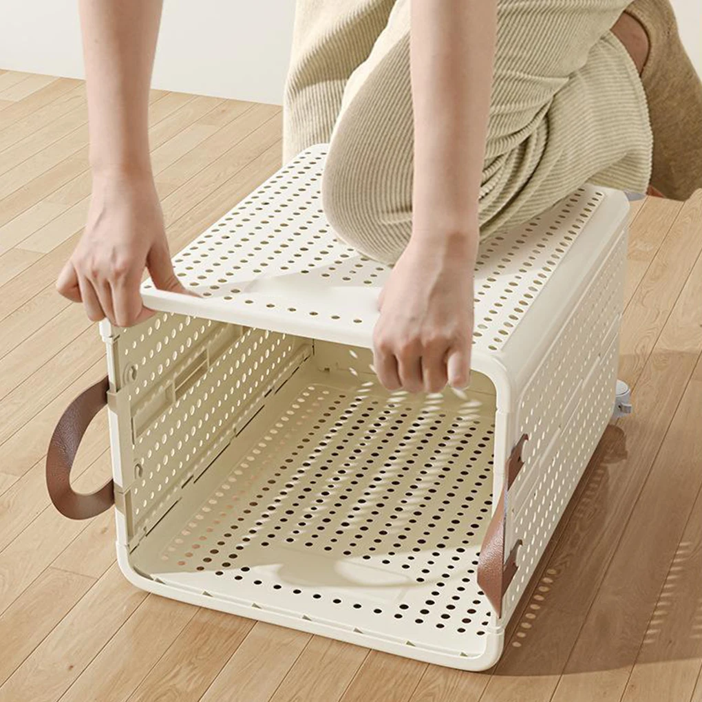 Foldable Laundry Basket With Removable Roller Convenient For Continuous Emptying Strong Load Bearing