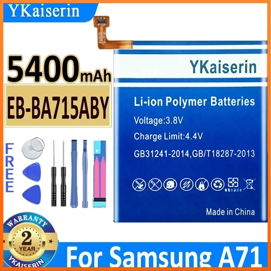 5400mAh YKaiserin EB-BA715ABY Portablet Battery for Samsung Galaxy A71 SM-A7160 Mobile Phone Batteries + Track Code Warranty