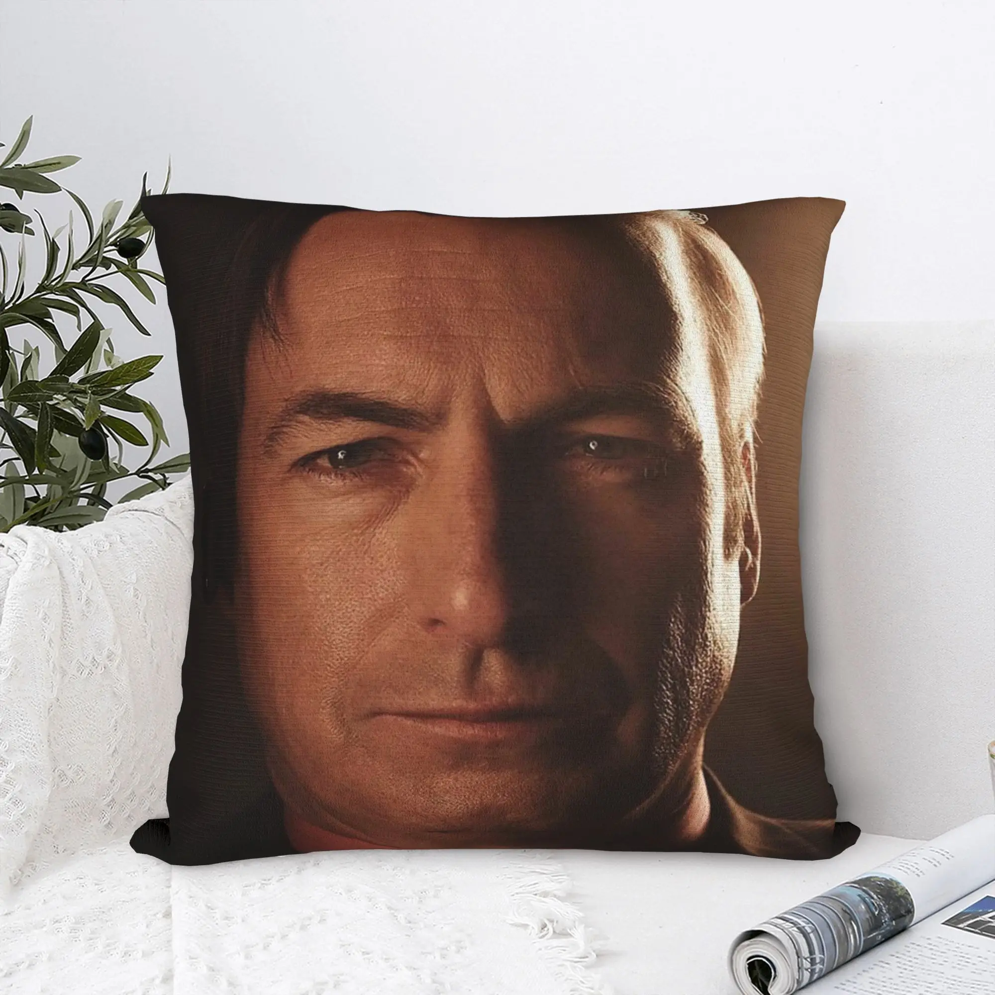 Saul Goodman Actor Square Pillow Case Breaking Bad Cushion Covers Customized Zippered Decorative Pillowcase for Sofa 40*40cm