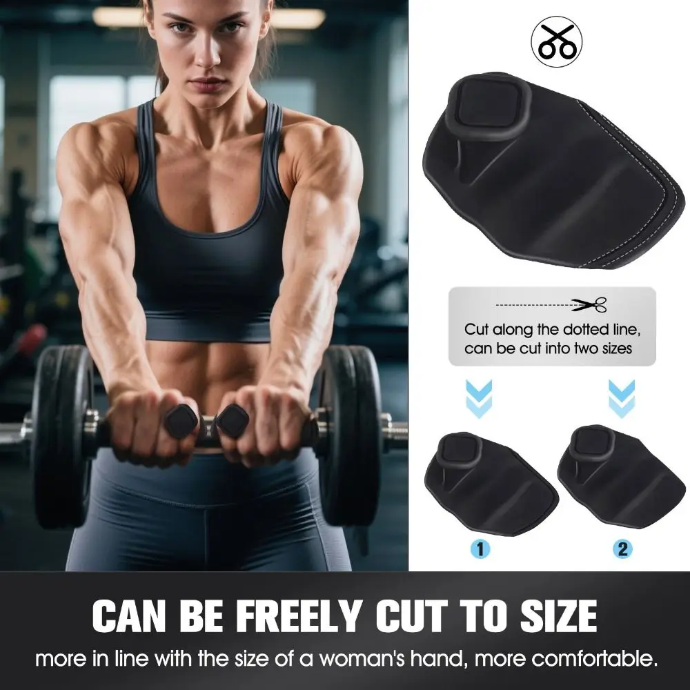 

1 Pair Ergonomic Weight Lifting Grips Anti-slip Elastic Workout Gym Gloves Thicken Anti-friction Silicone Palm Grips