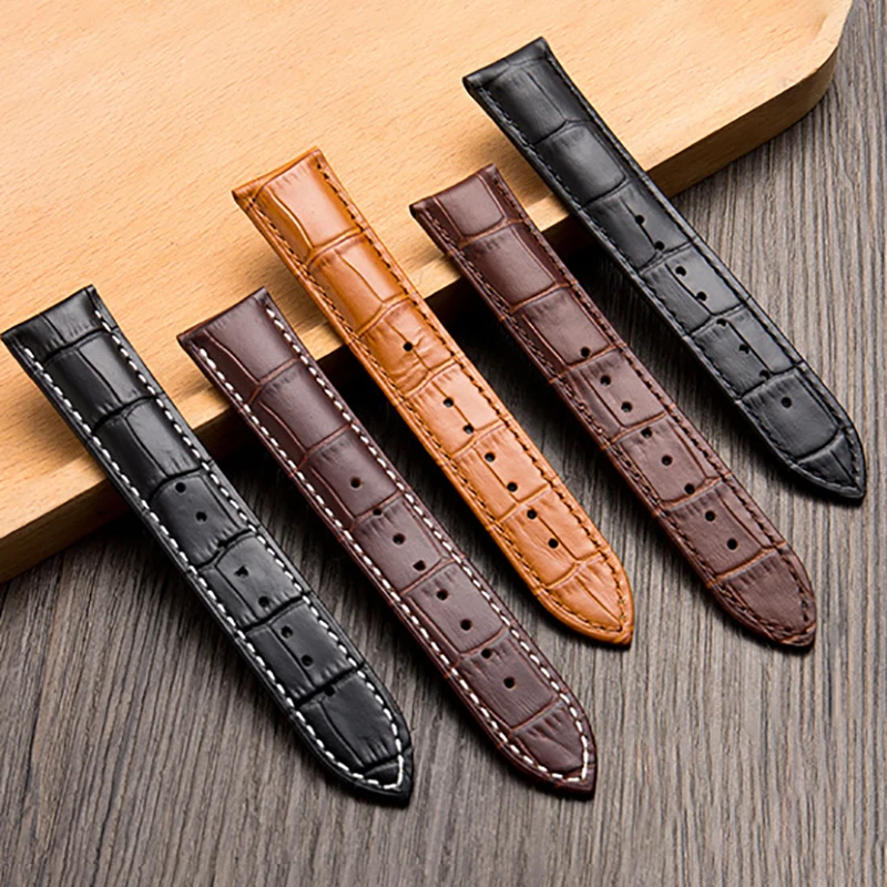 Genuine Leather Watch Strap 12/13/14/15/16/17mm Watchband with Box Bracelet 18mm 20mm 21mm 22mm 23mm 24mm Wrist Band Accessories