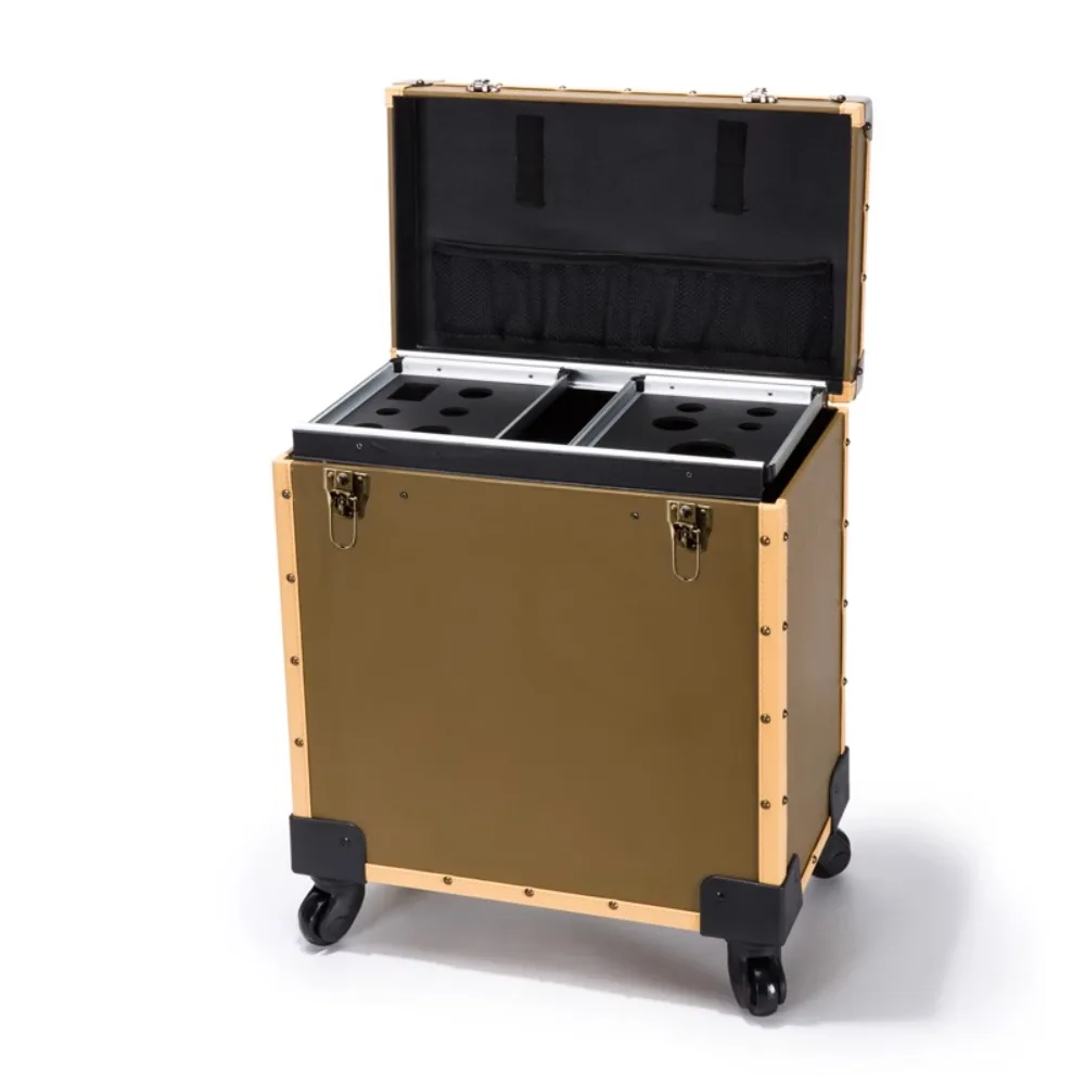 Hairdressing toolbox trolley hairdressing box hairstylist special new retro multi-functional push cut hair dryer