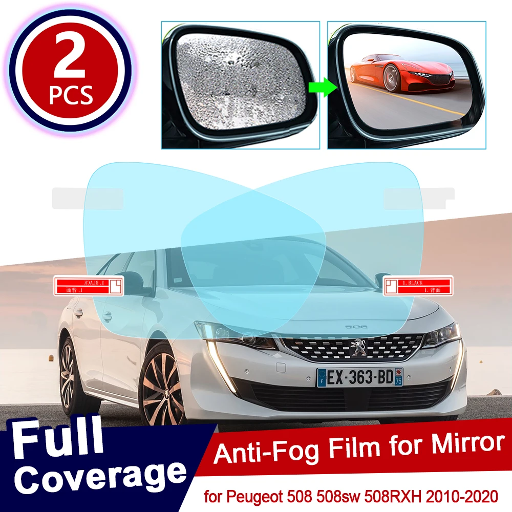 for Peugeot 508 508sw 508RXH 2010~2020 Full Cover Anti Fog Film Rearview Mirror Rainproof Accessories 2012 2014 2016 2018 2019