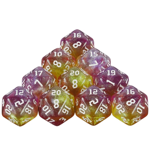 Кубики D20 Dormia для настольных игр, 10 штук — фото устройства