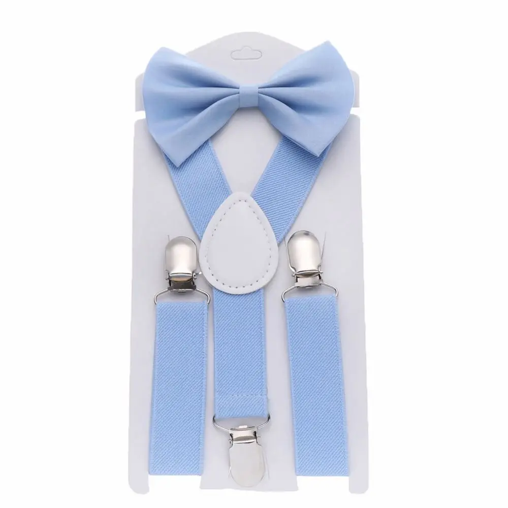 

Wedding Suit For Children Performance For Boys Strap For Girls Bow Tie Hanging Pants Clip Suspenders Clips Tie Suspenders Set