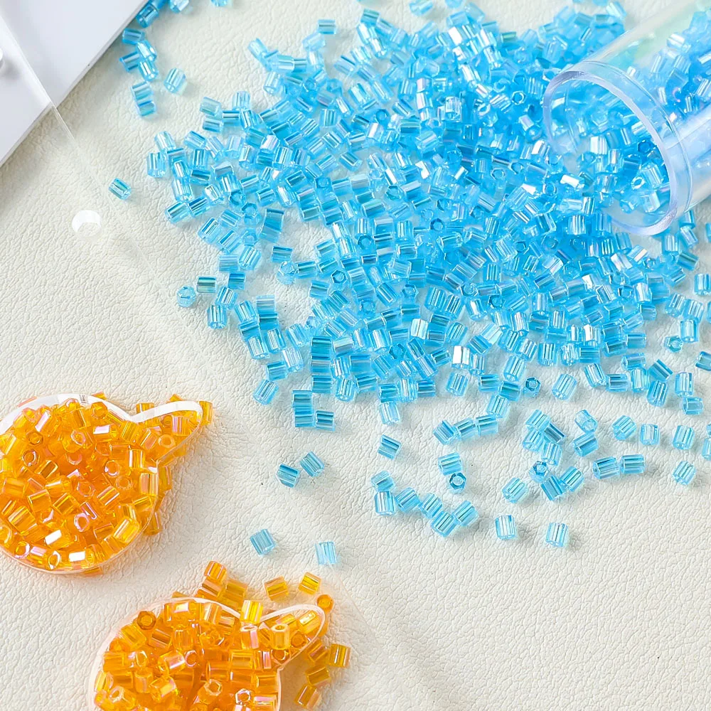 Imported MGB Colorful 10g Pack 2-CUT Hexagonal Bead Jewelry Embroidery Accessories from Japan for various DIY handmade crafts