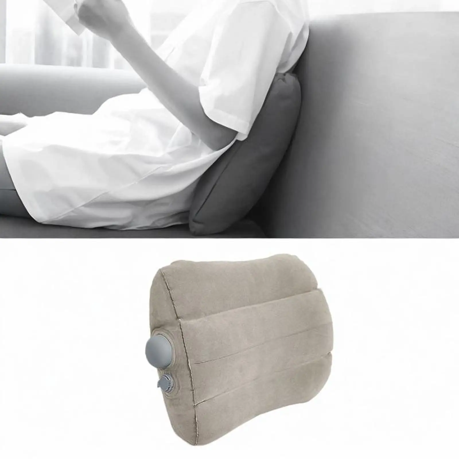 اضغط على وسادة الخصر القابلة للنفخ وسادة السفر للنوم لسرير الطائرة