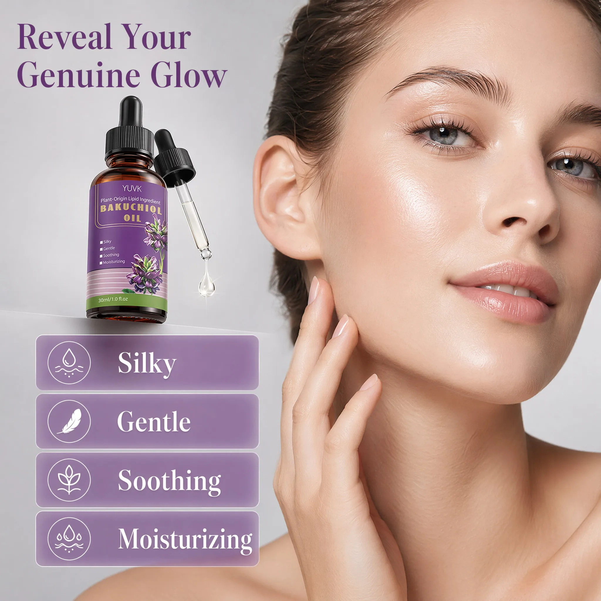 Squalane Oil Lightweight - Sérum Facial Hidratante Leve YUVK com