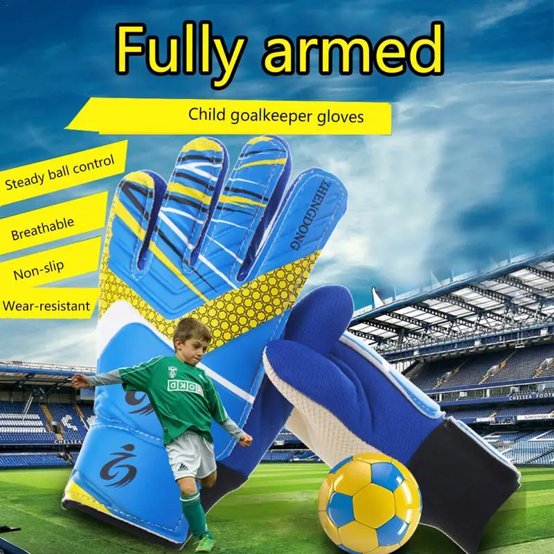 ZHENGDONG Kid's Soccer Goalkeeper Gloves For Children 5-16 Years Old Soft Goalkeeper Gloves Children Riding Scooters