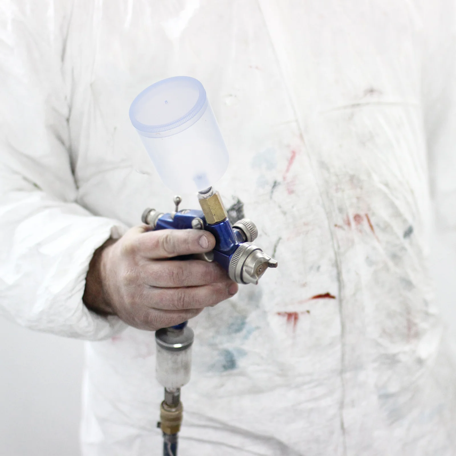 

Airbrush Paint Cup 75Ml Detachable Durable Plastic Container For Mixing Refillable Spray Paint Pigment Cup Oxygen Design