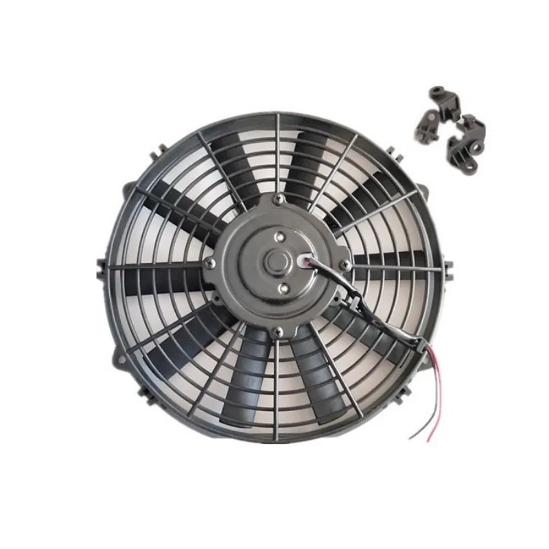10 Inch Car Air Conditioner Condensing Radiator Fan Water Tank Electronic Fan Dual Bearing Super Strong Wind Motor