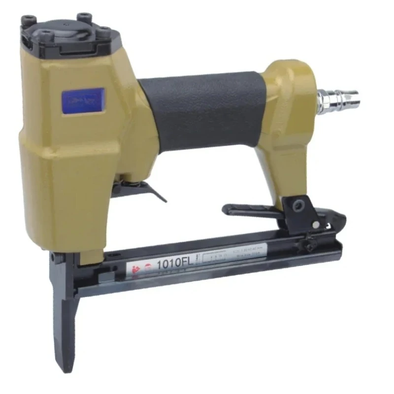 1010FL Long Nose Pneumatic Stapler Air Nail Gun for Sofa Fabric Furniture Leather Upholstery Making