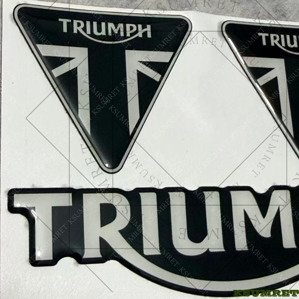 For 3D Triumph Motorcycle Stickers Drip Glue Decals Tank Fuel Accessories Emblem DIY Waterproof