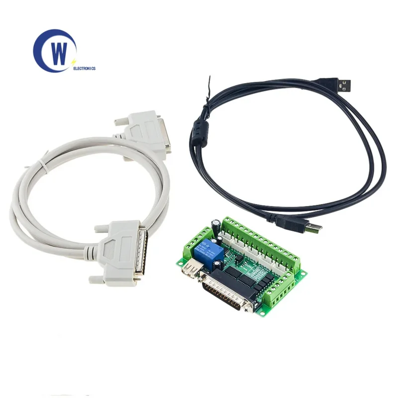 CNC Router 4 Axis Kit,TB6600 4 Axis Mach3 Stepper Motor Driver Controller Kit 4.5A one 5 axis breakout board for nema23 motors