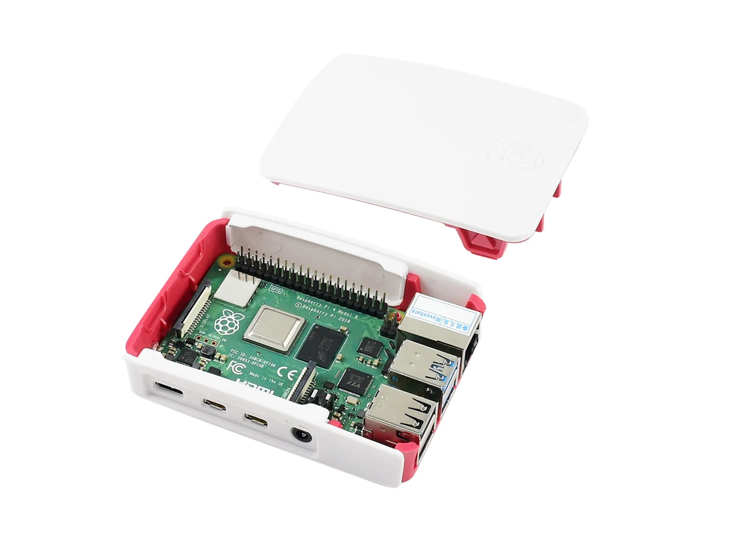 Raspberry Pi4 case For use with Raspberry Pi 4 Red White/Black Colors High quality ABS material Beautiful Dustproof 1 order