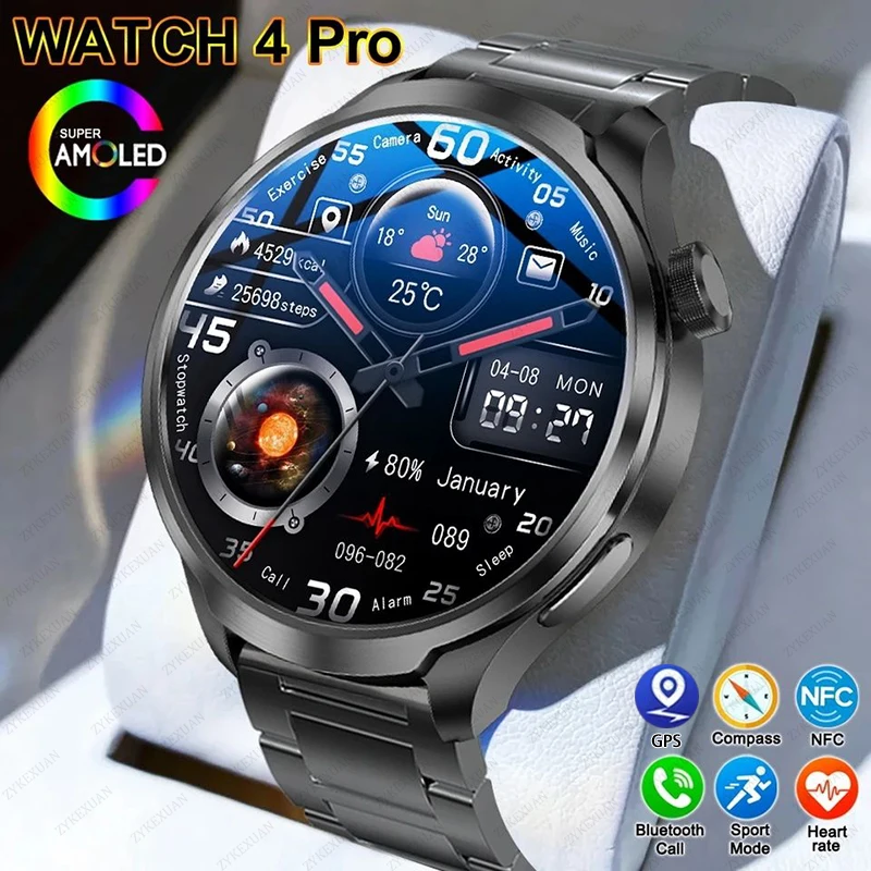 

2024 For HUAWEI GPS NFC Smart Watch Men Watch Compass 1.85 inch Big Screen Bluetooth Call Health Monitor Waterproof Smartwatch