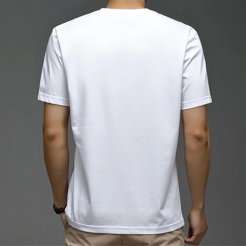 Newest Xiaomi ice silk t-shirt men\'s summer skin-friendly breathable simple casual round neck solid color short sleeves