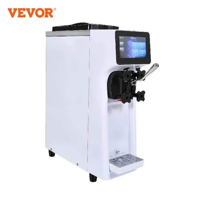 

VEVOR Commercial Ice Cream MachineSingle Flavor Countertop Soft Serve Ice Cream Maker Touch Screen Auto Clean Pre-cooling