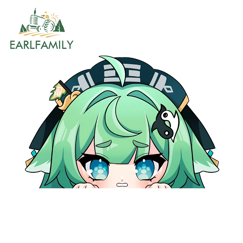 EARLFAMILY 13cm x 8.9cm Honkai Star Rail Peeker Decals Chibi Huohuo Kawaii Car Accessories Cute JDM Stickers Interesting Decor
