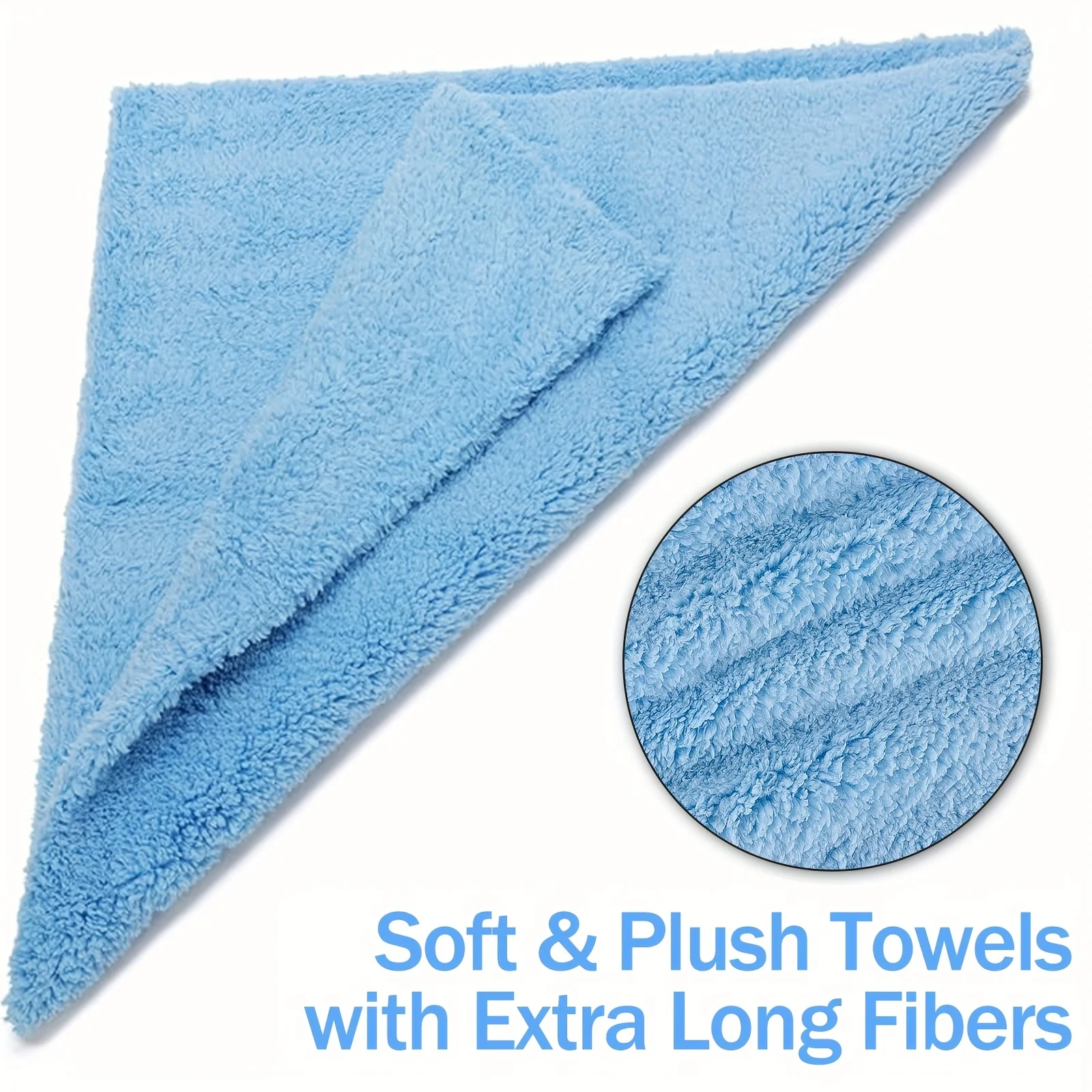 BEAR FORCE Microfiber Towels for Cars, Car Drying Wash Detailing Buffing Polishing Towel with Plush Edge less Microfiber Cloth
