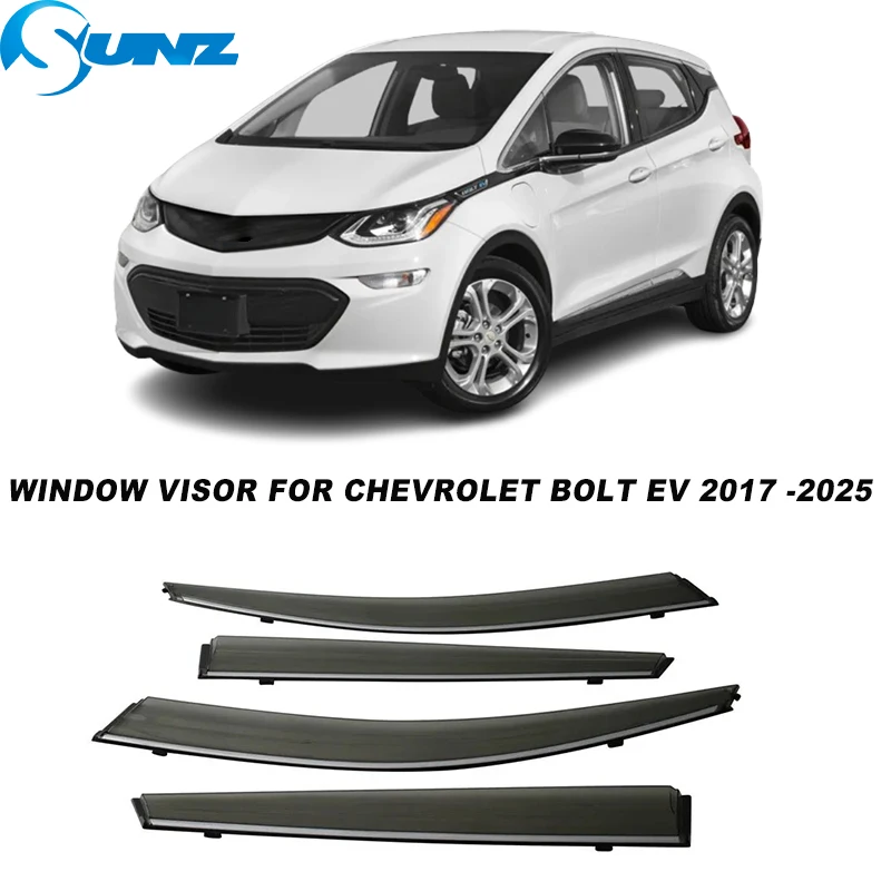 Car Window Visor Sun Rain Deflector For Chevrolet BOLT EV 2017 2018 2019 2020 2021 2022 2023 2024 2025 Side Window Deflector