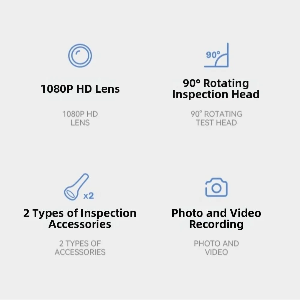 HD 1.38'' Ear Camera 1080P Visual Ear Camera Wit IPS Display Ear Mouth Check with 12tips Replaceable Tools 90° Rotating Heads